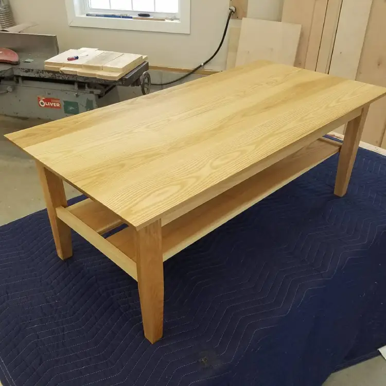 Ash coffee table with console rack