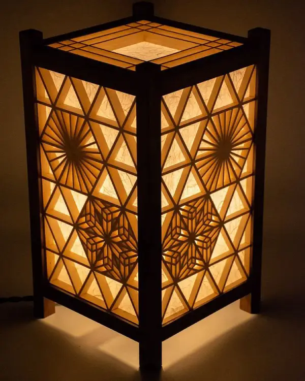 A tall Kumiko Lantern